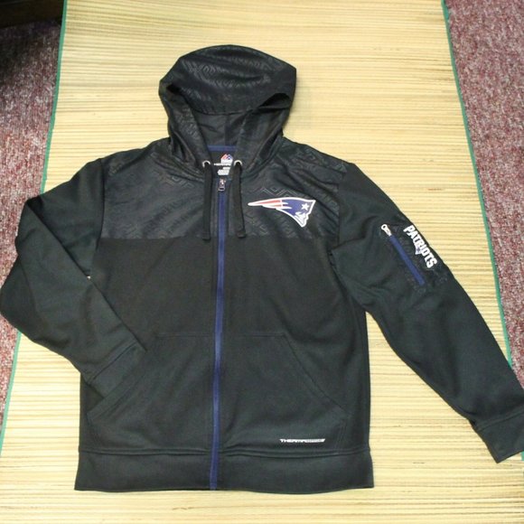 NE Patriots Zip-Up Thermabase Hoodie Jacket - Picture 1 of 9